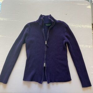 Ralph Lauren Purple Zip Sweater
